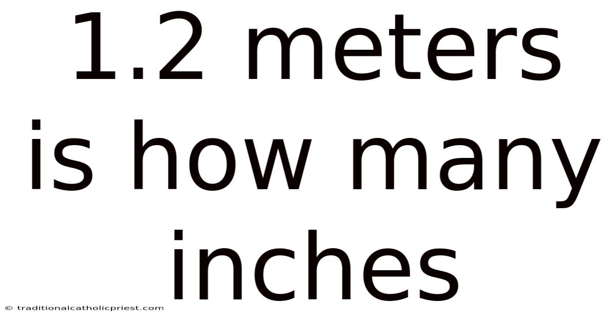 1.2 Meters Is How Many Inches