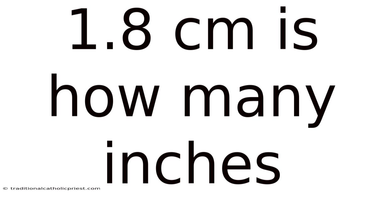 1.8 Cm Is How Many Inches