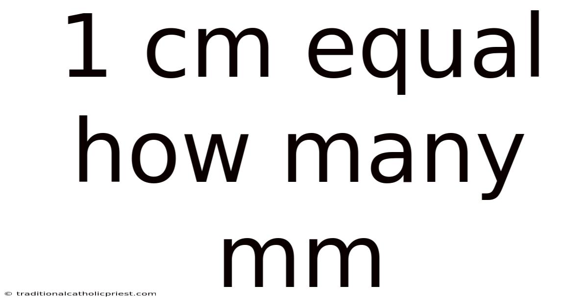 1 Cm Equal How Many Mm