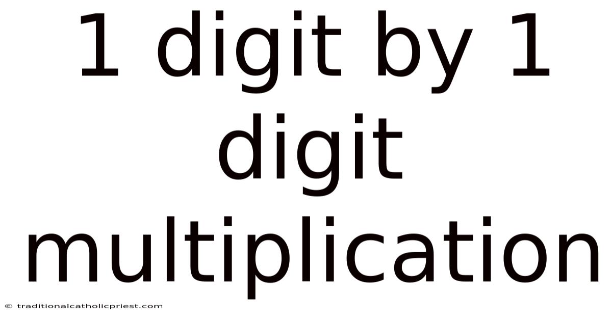 1 Digit By 1 Digit Multiplication