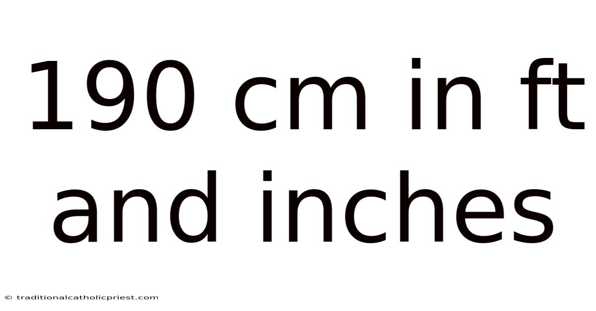 190 Cm In Ft And Inches