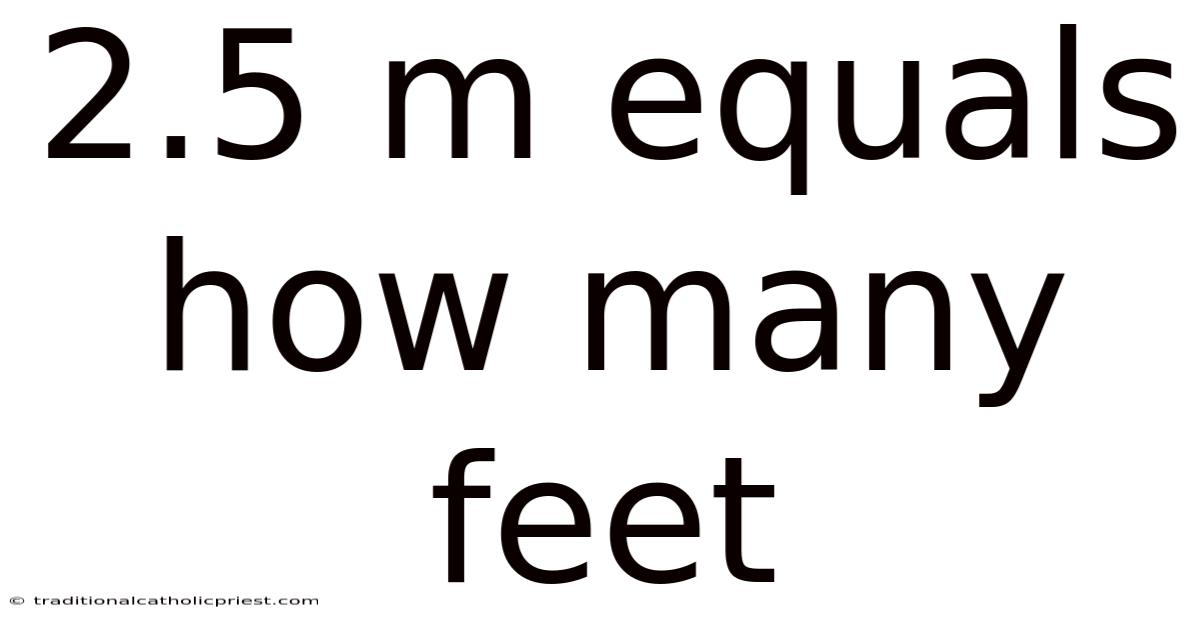 2.5 M Equals How Many Feet