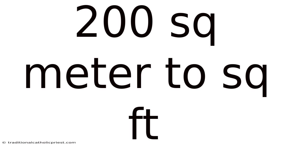 200 Sq Meter To Sq Ft