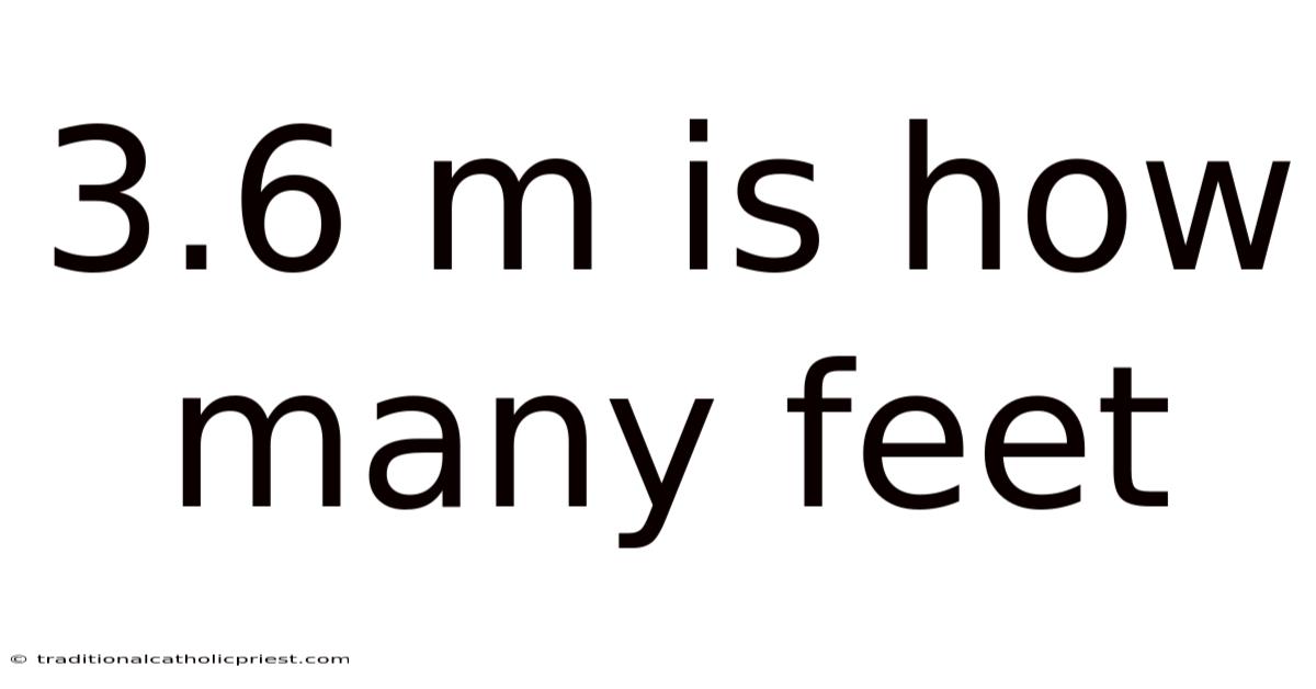 3.6 M Is How Many Feet