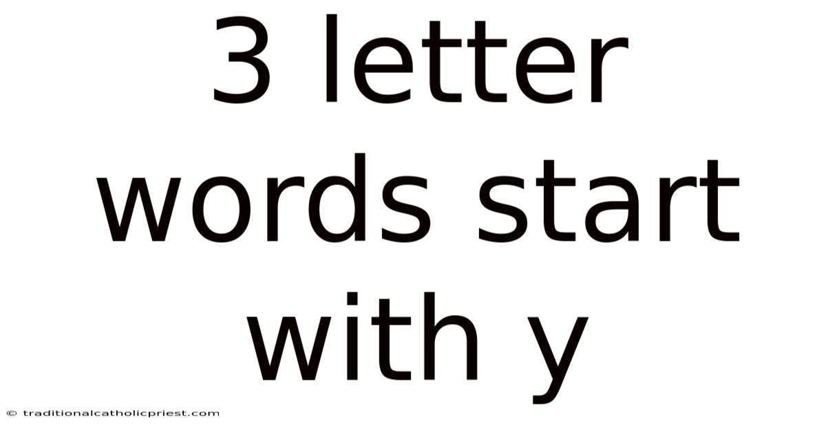 3 Letter Words Start With Y