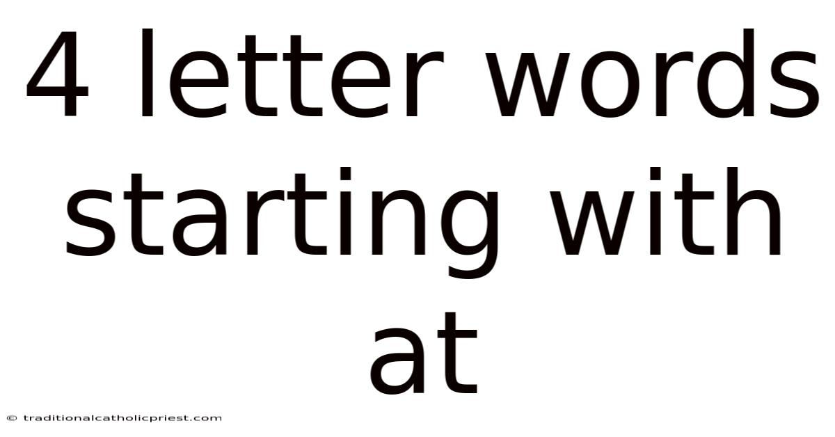 4 Letter Words Starting With At