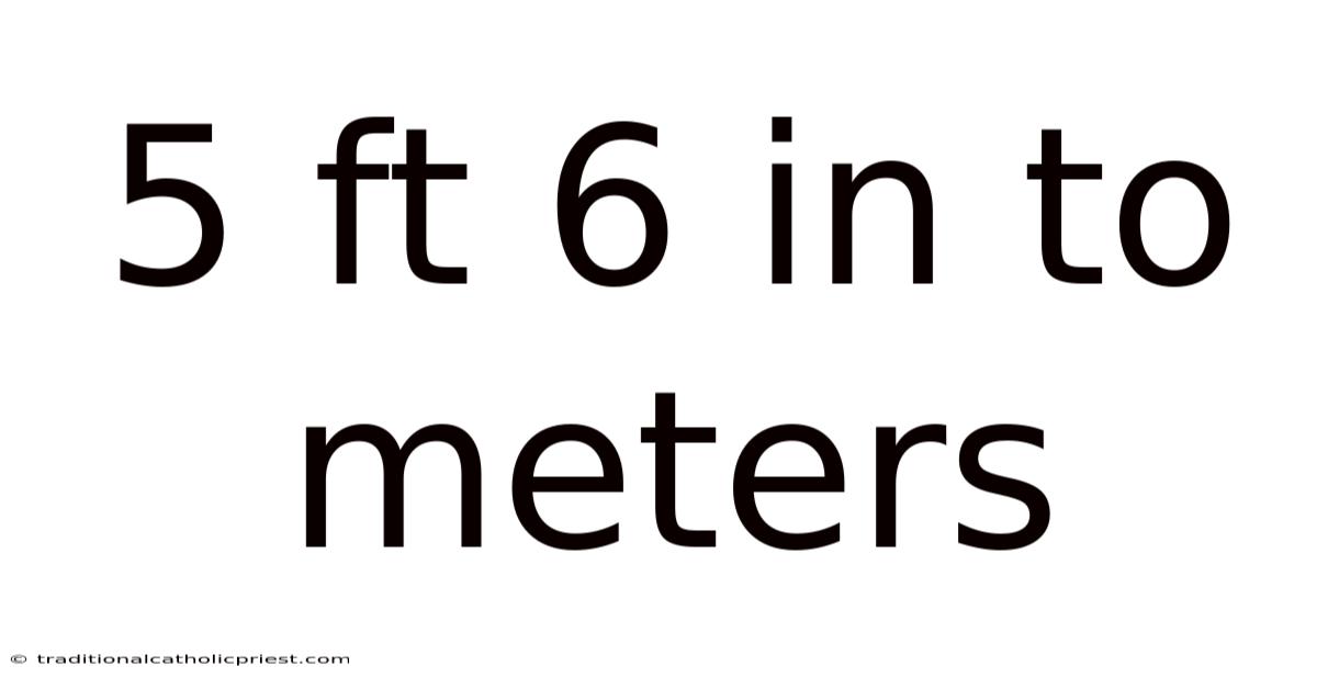 5 Ft 6 In To Meters
