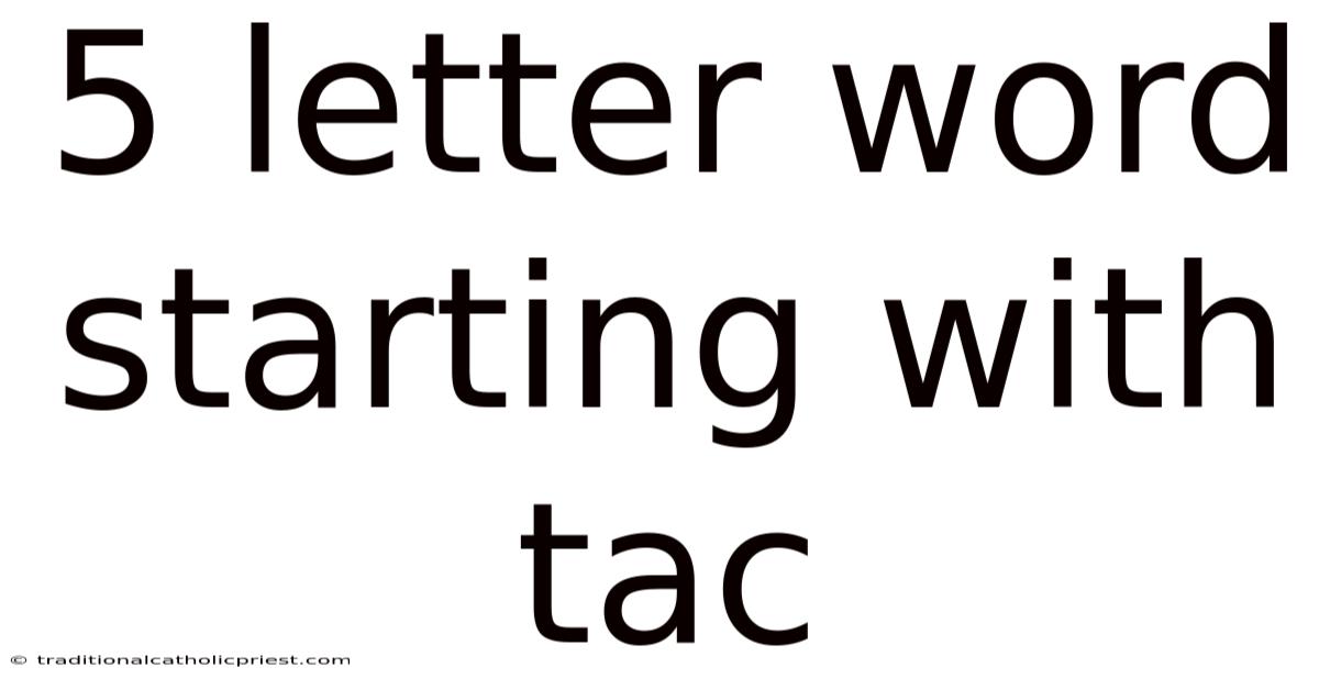 5 Letter Word Starting With Tac