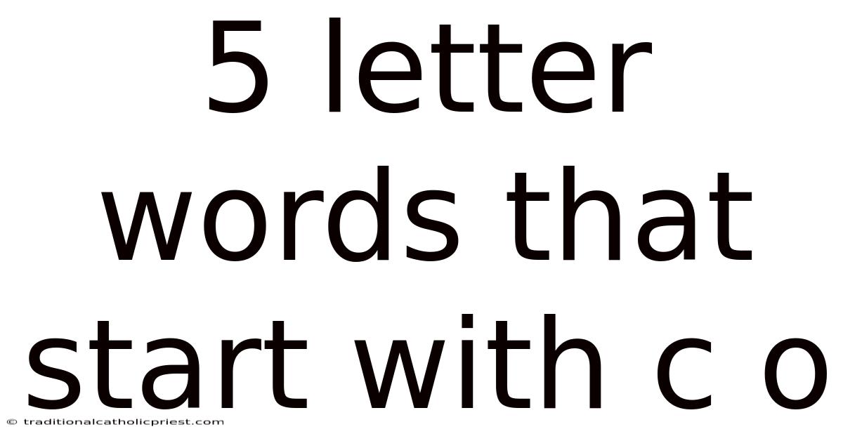 5 Letter Words That Start With C O