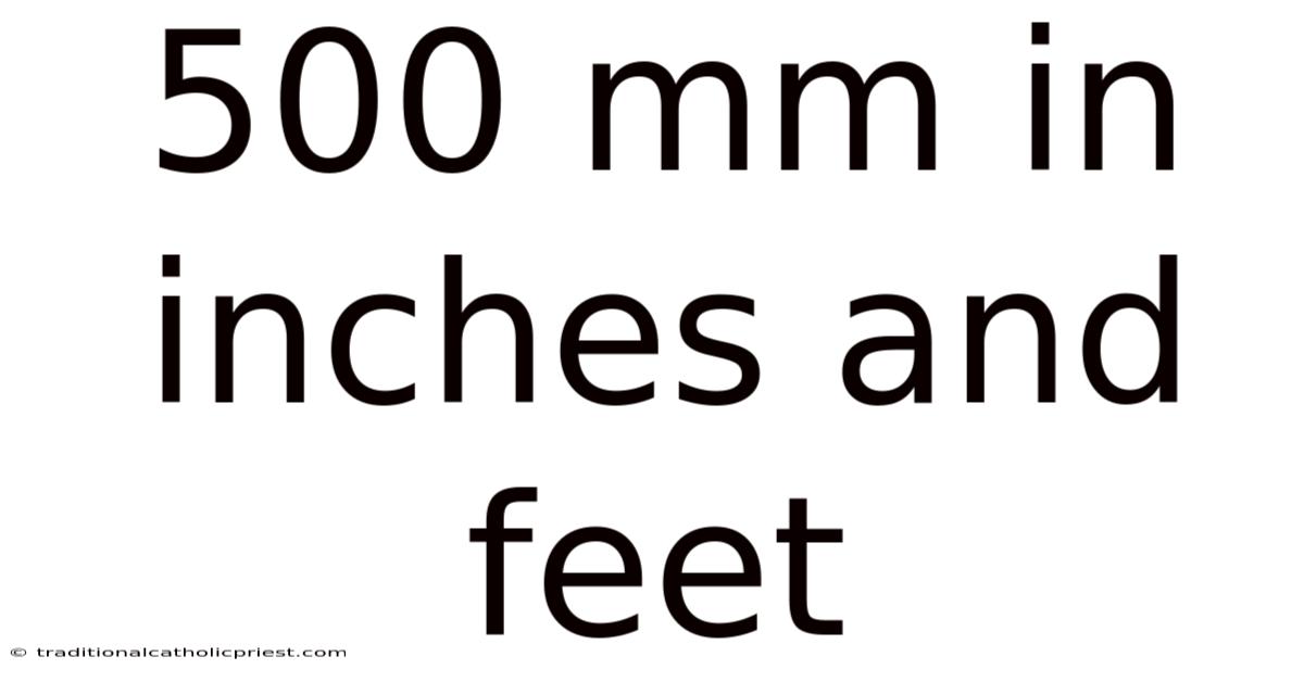 500 Mm In Inches And Feet