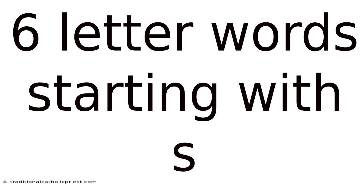 6 Letter Words Starting With S