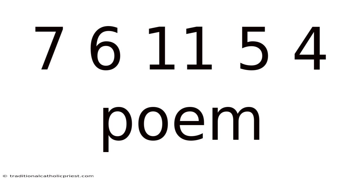 7 6 11 5 4 Poem