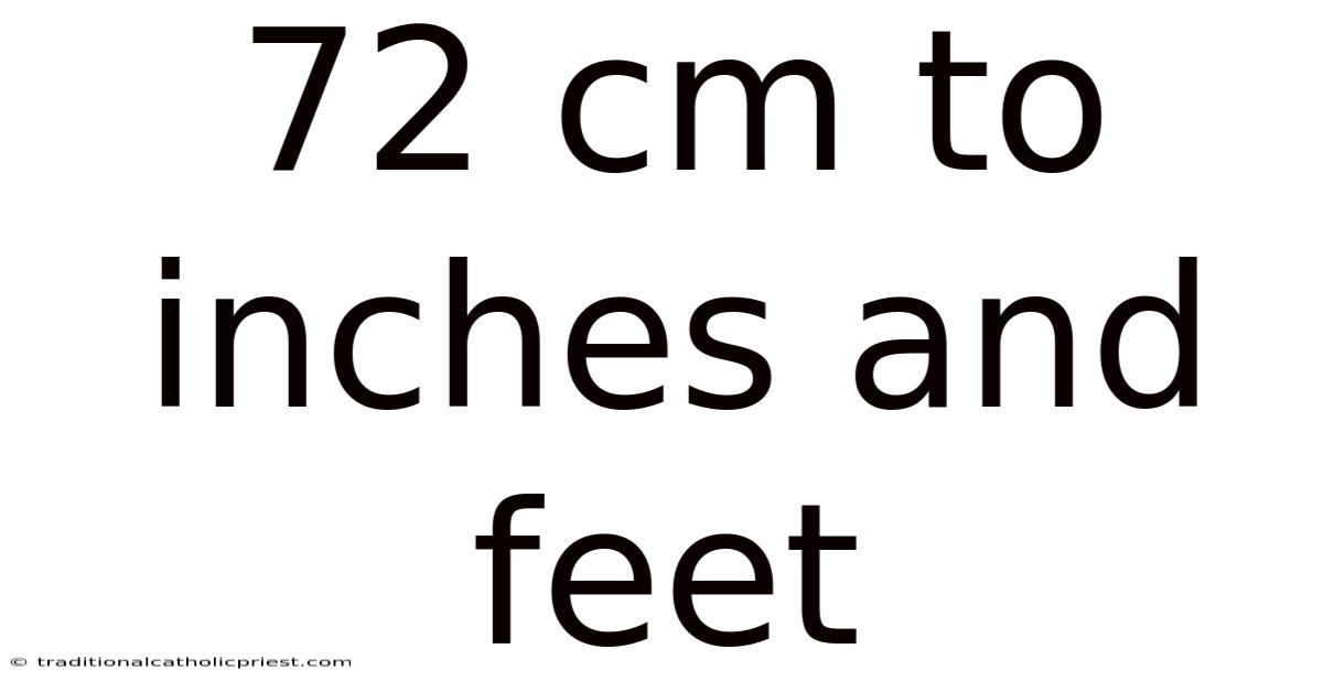 72 Cm To Inches And Feet