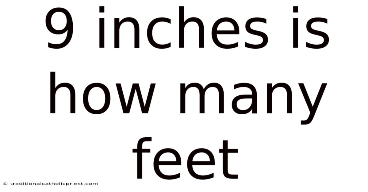 9 Inches Is How Many Feet