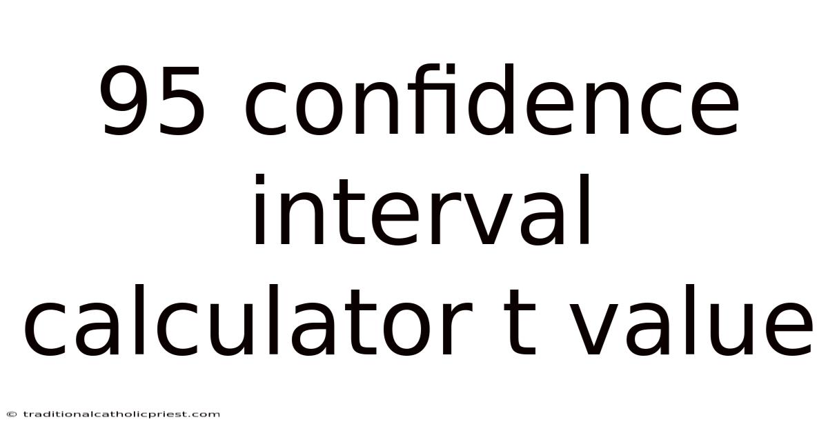 95 Confidence Interval Calculator T Value