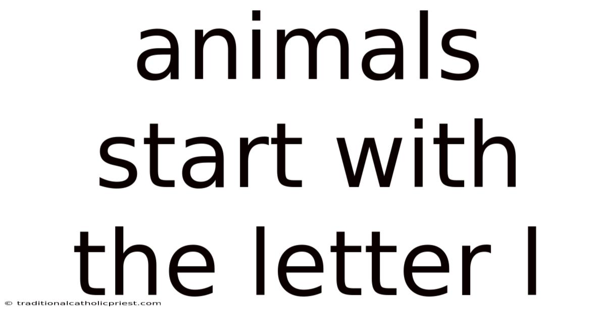 Animals Start With The Letter L