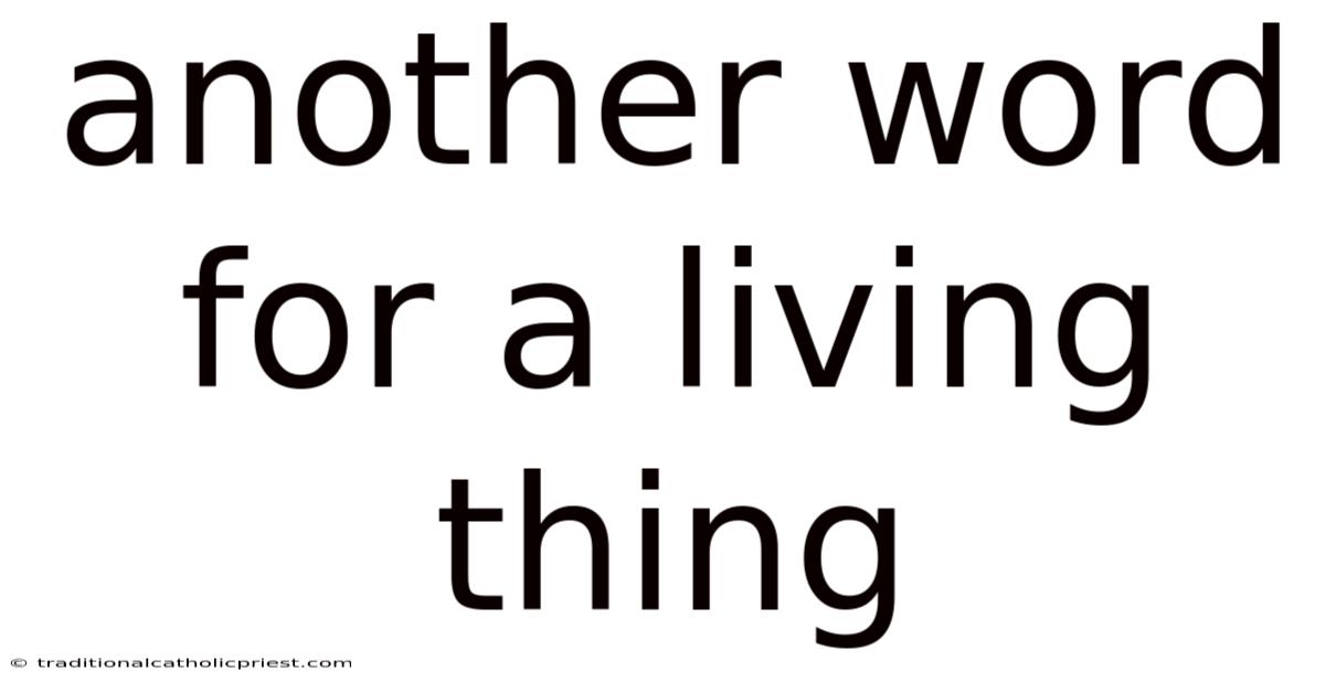 Another Word For A Living Thing