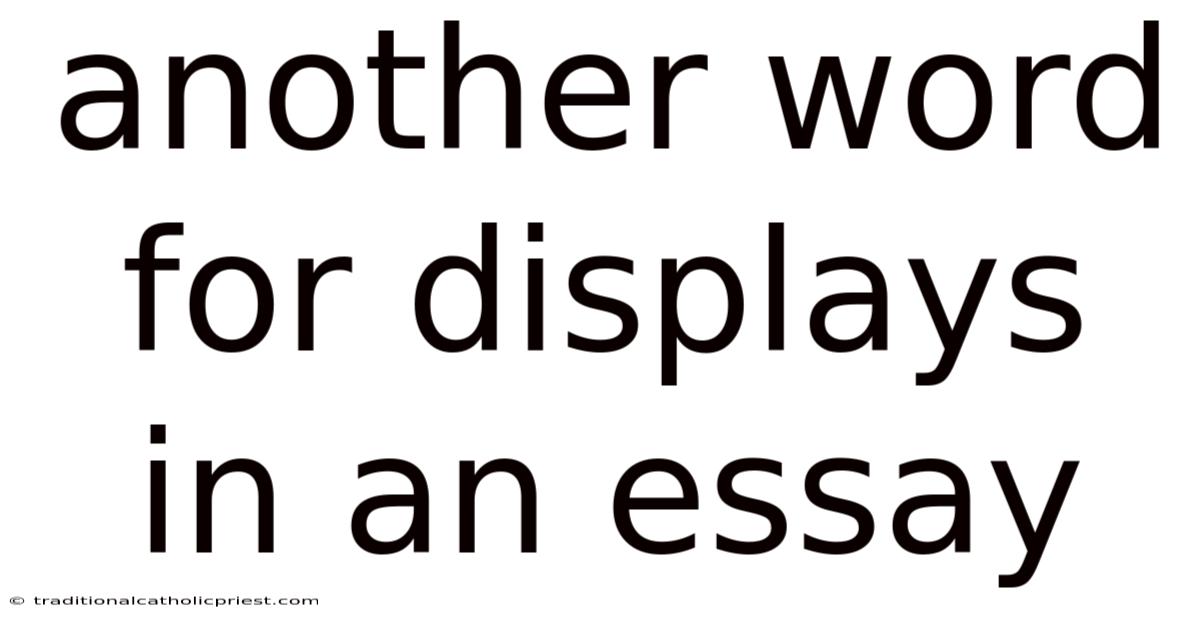 Another Word For Displays In An Essay