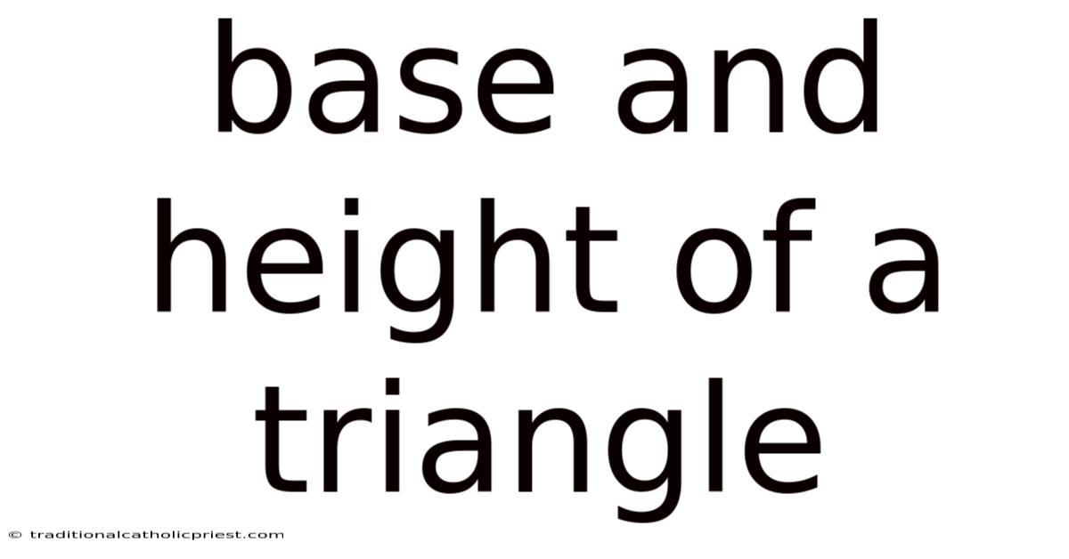 Base And Height Of A Triangle