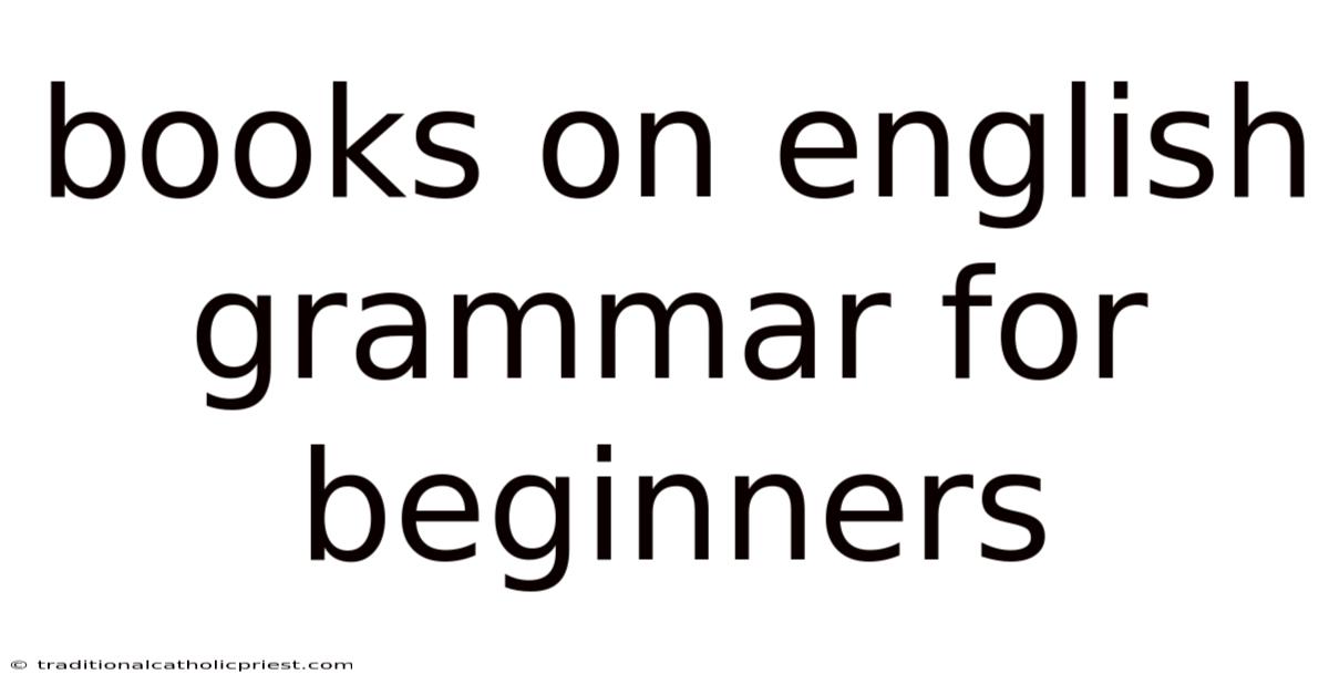 Books On English Grammar For Beginners