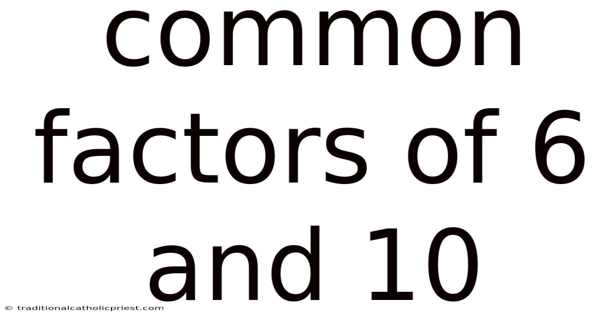 Common Factors Of 6 And 10
