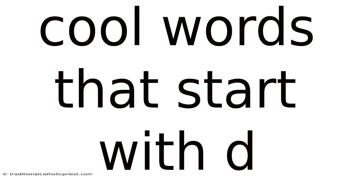 Cool Words That Start With D