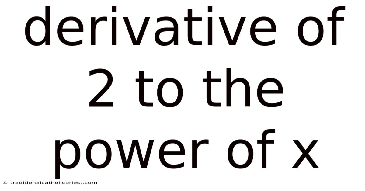 Derivative Of 2 To The Power Of X