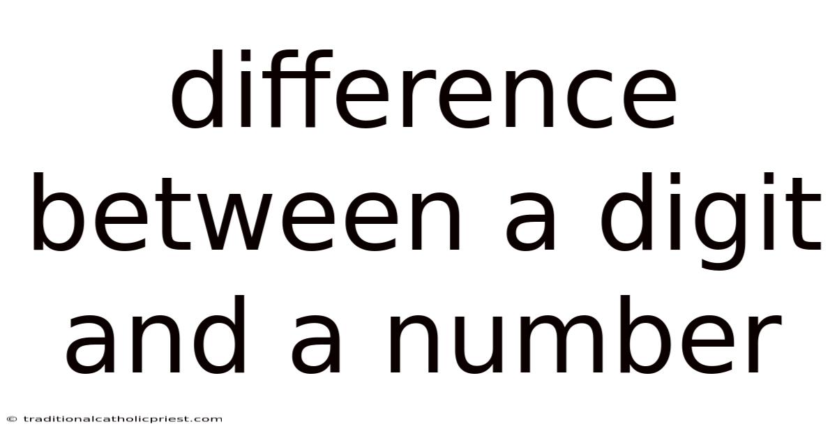 Difference Between A Digit And A Number