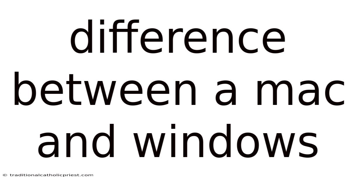 Difference Between A Mac And Windows