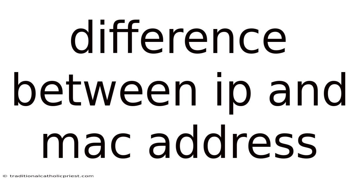Difference Between Ip And Mac Address