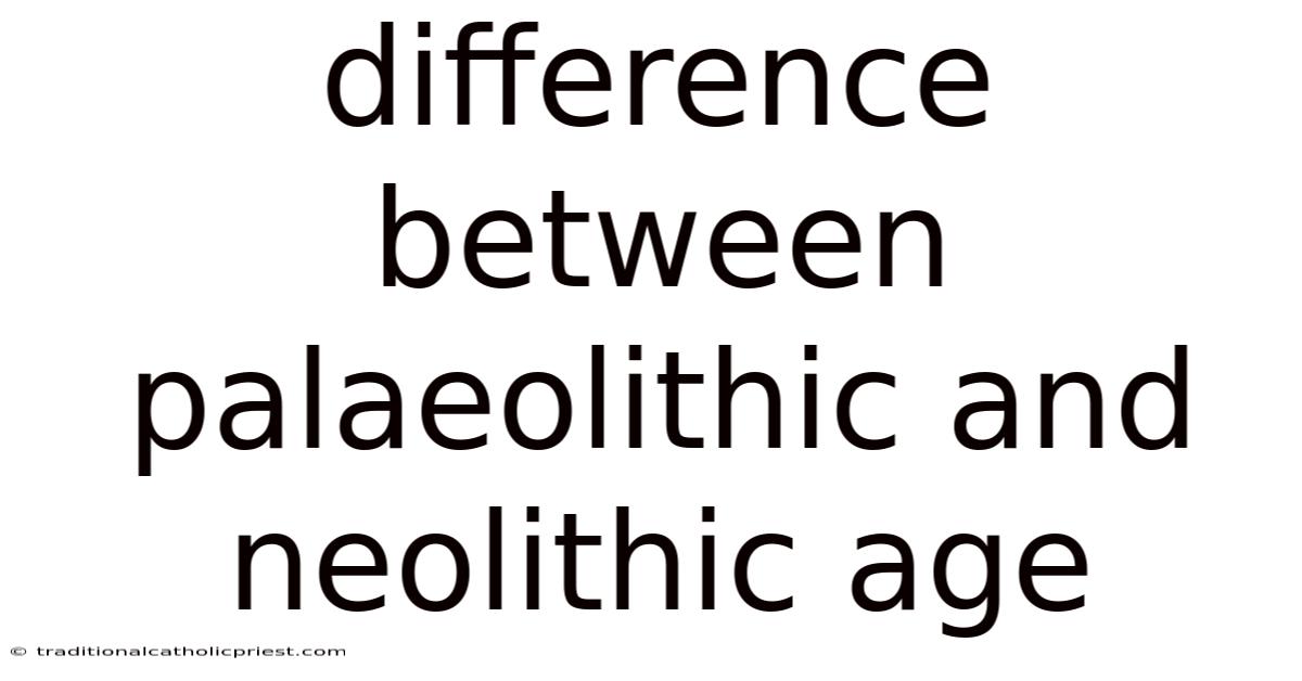 Difference Between Palaeolithic And Neolithic Age