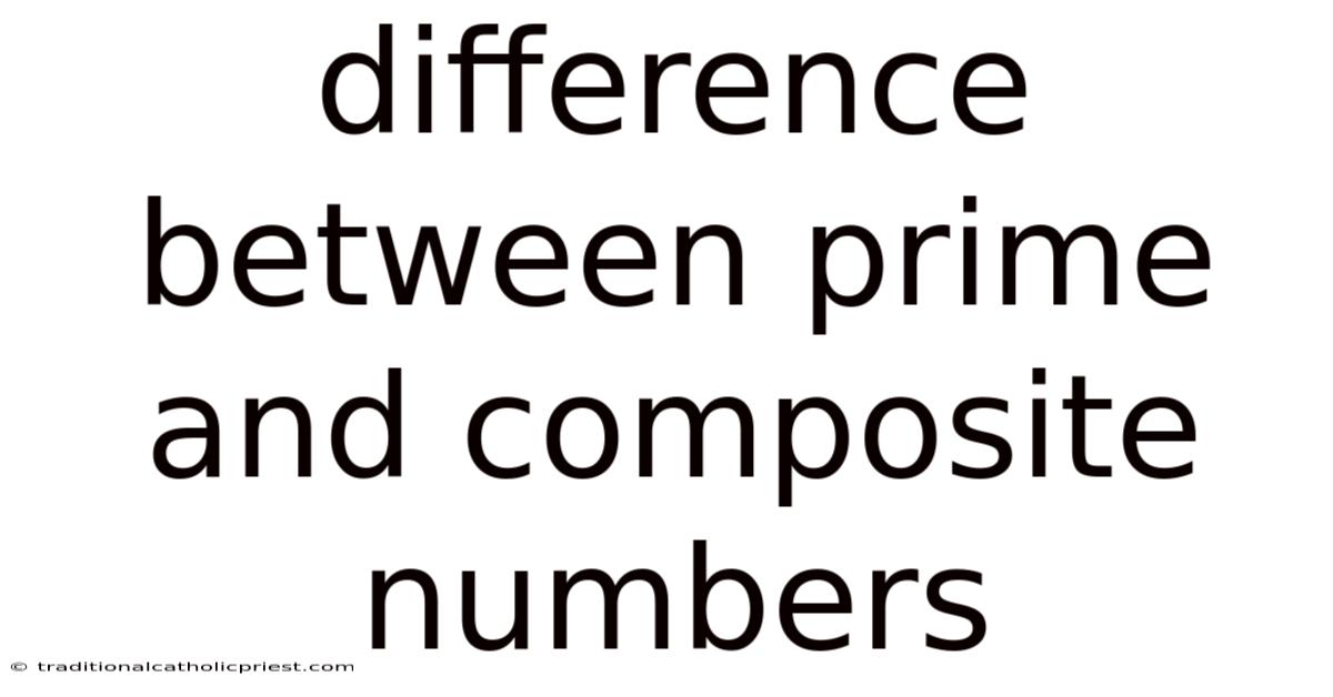 Difference Between Prime And Composite Numbers