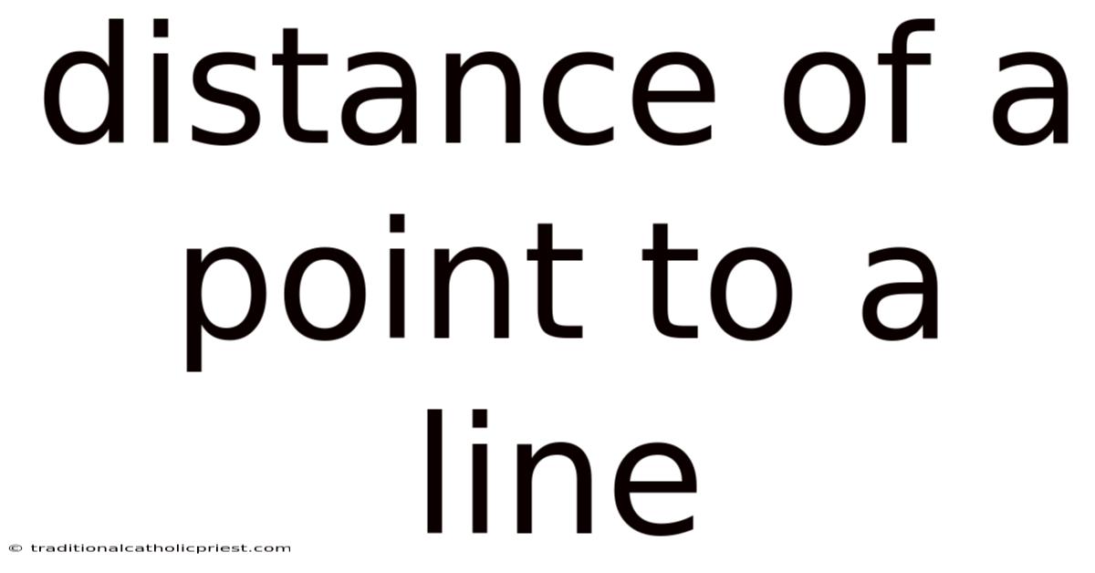 Distance Of A Point To A Line