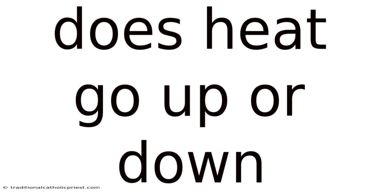 Does Heat Go Up Or Down