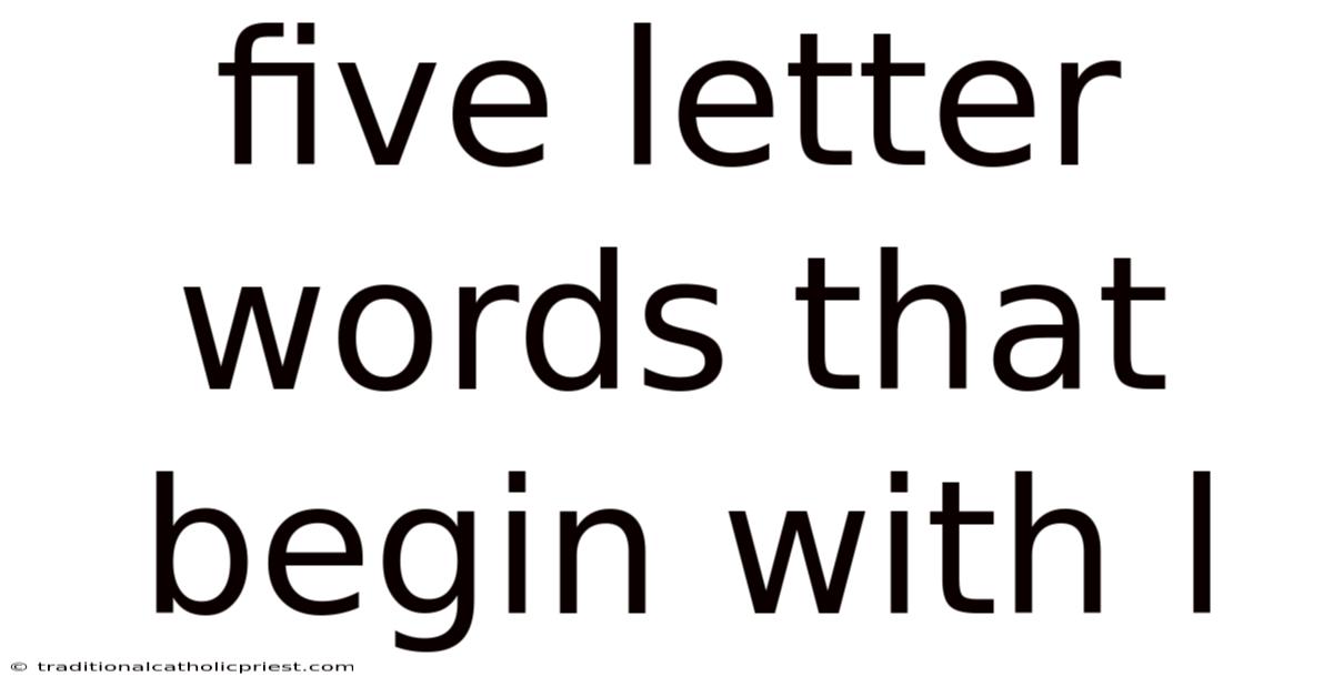 Five Letter Words That Begin With L