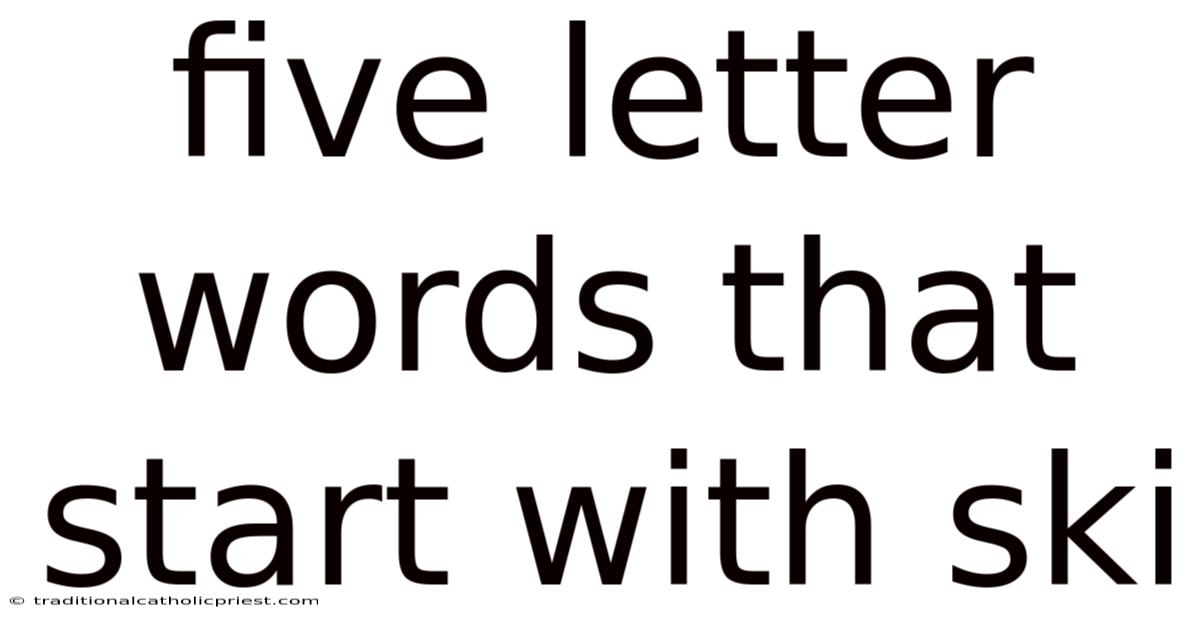 Five Letter Words That Start With Ski