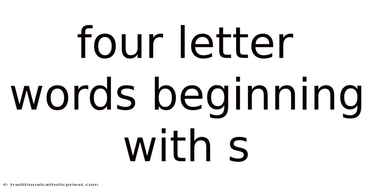 Four Letter Words Beginning With S