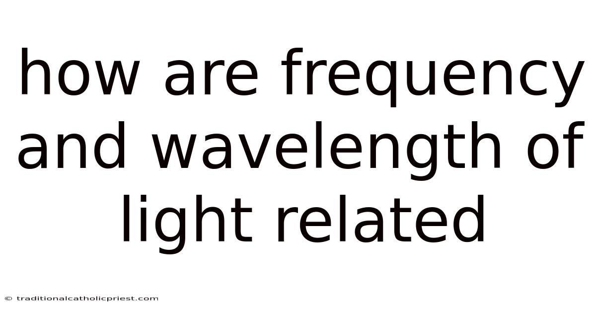 How Are Frequency And Wavelength Of Light Related