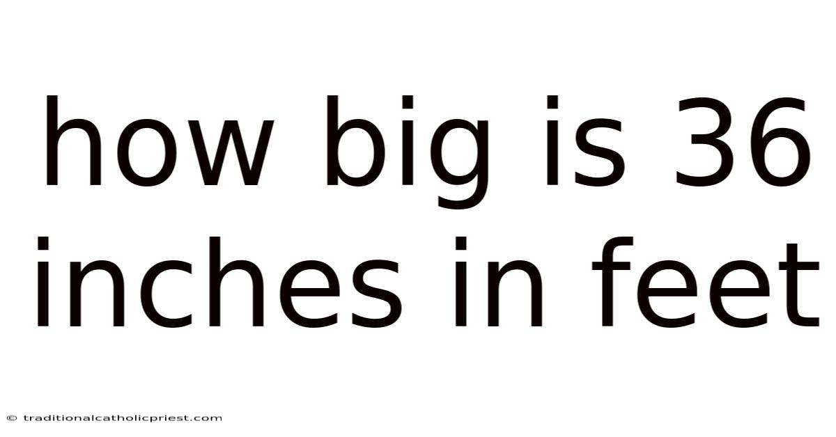 How Big Is 36 Inches In Feet
