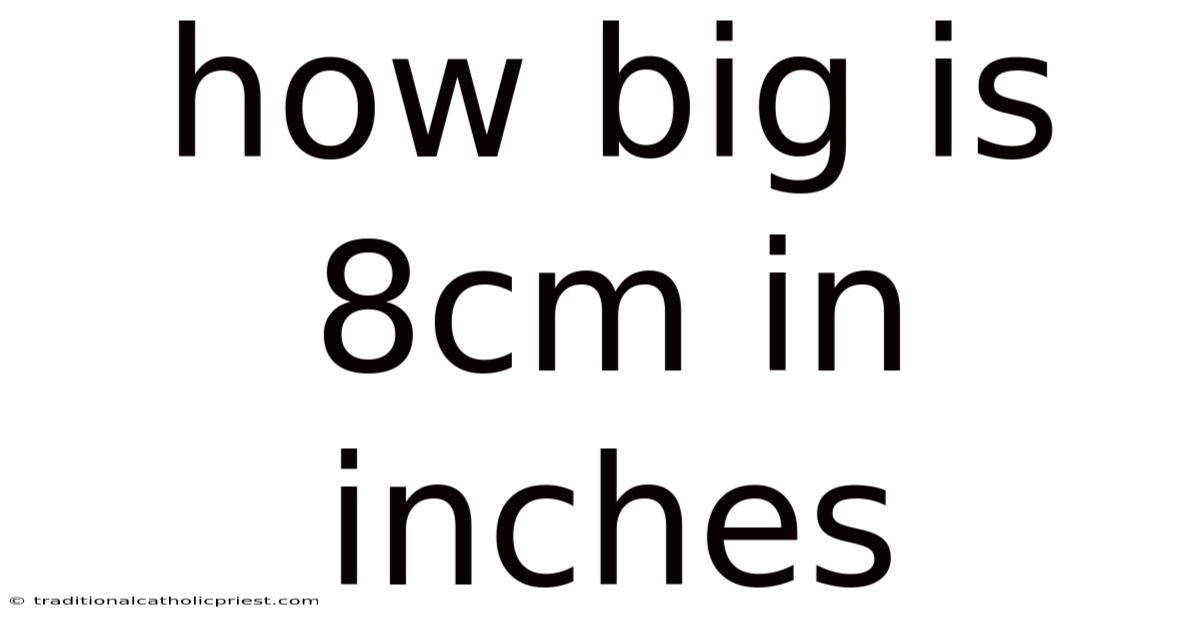 How Big Is 8cm In Inches