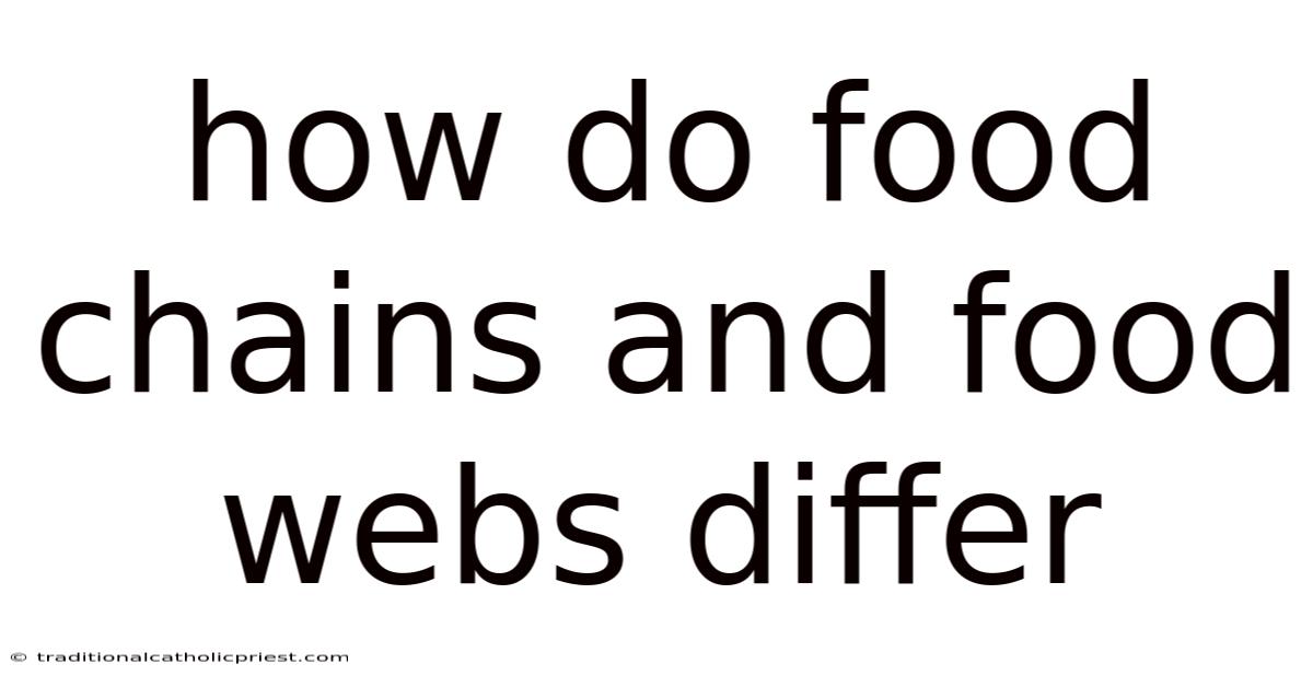 How Do Food Chains And Food Webs Differ