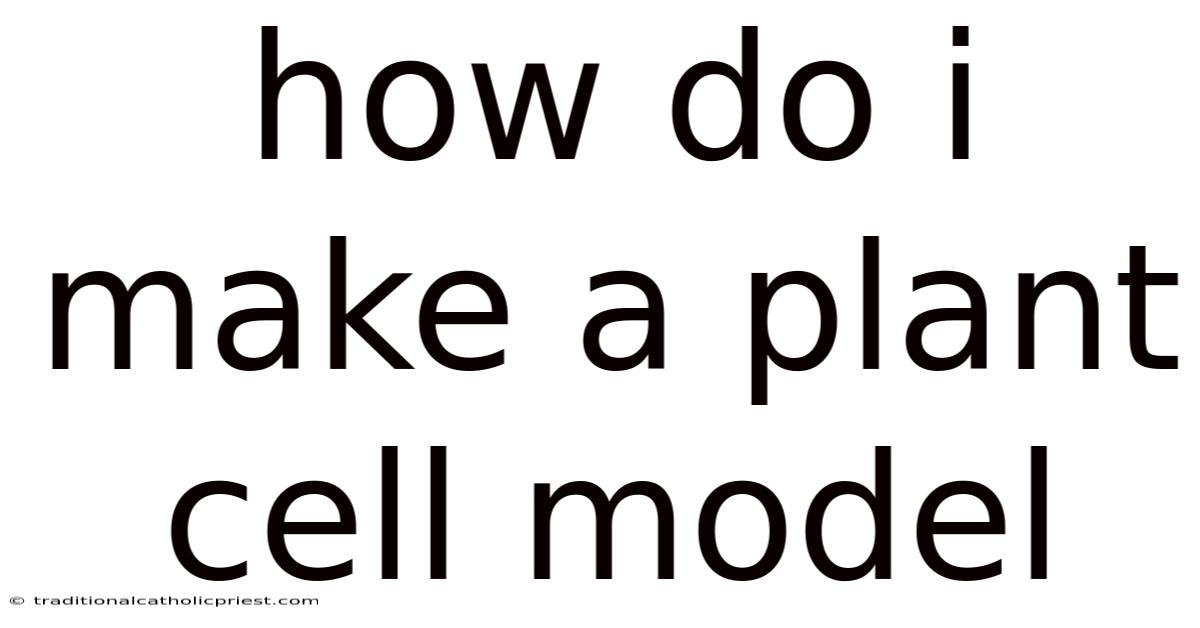 How Do I Make A Plant Cell Model