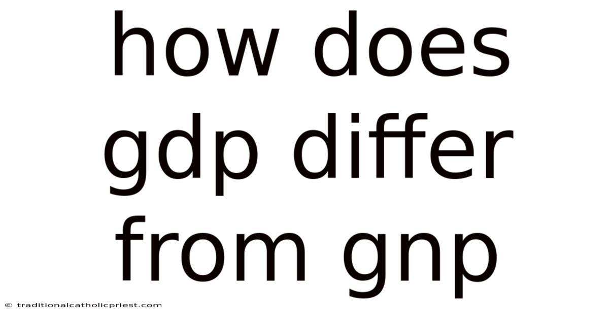 How Does Gdp Differ From Gnp