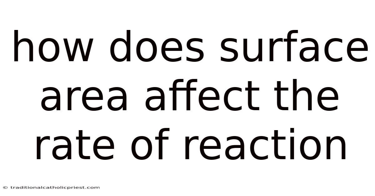 How Does Surface Area Affect The Rate Of Reaction