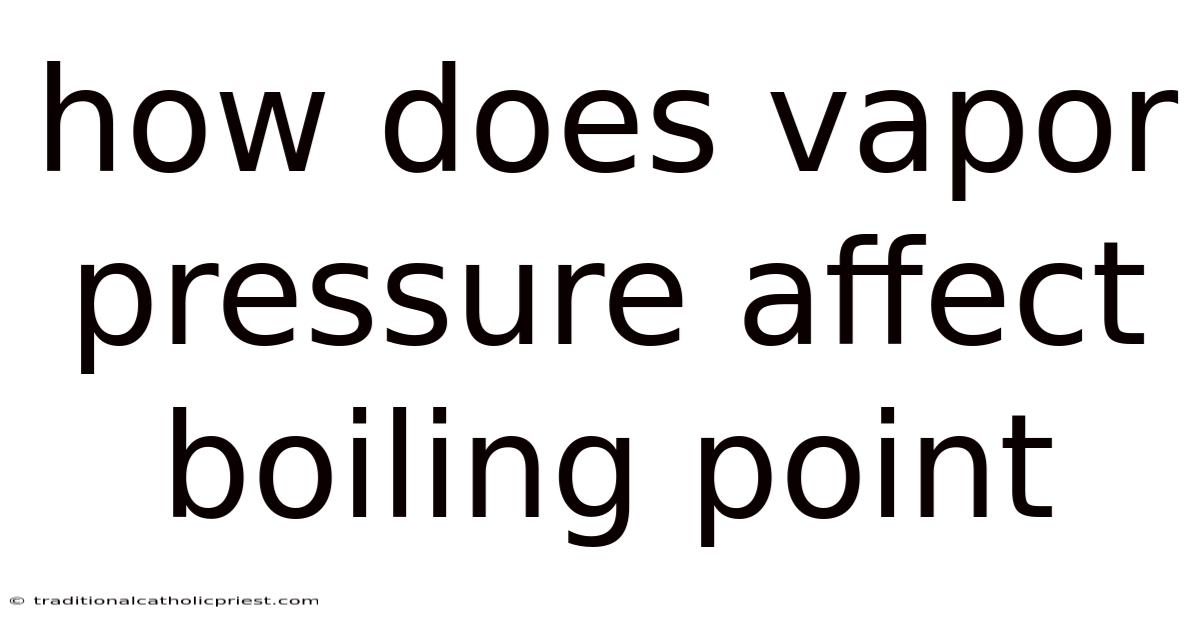 How Does Vapor Pressure Affect Boiling Point