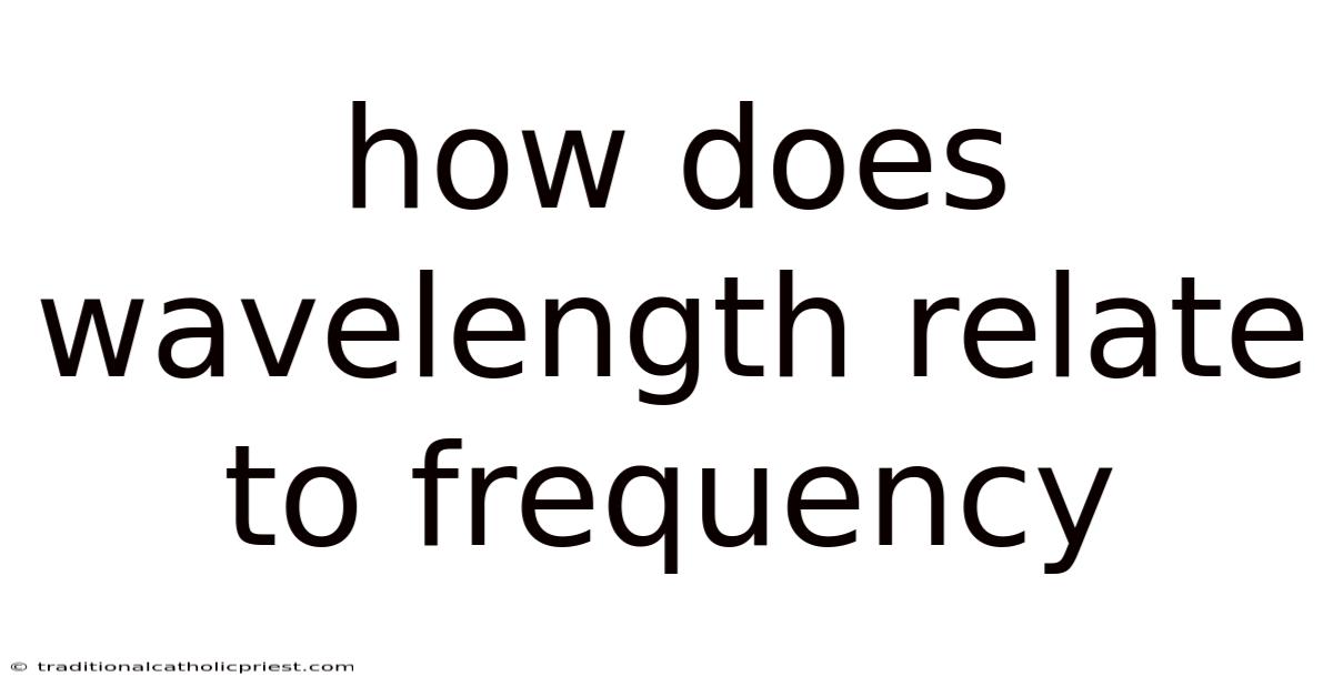 How Does Wavelength Relate To Frequency