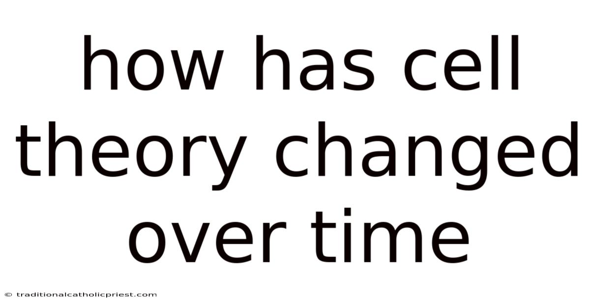 How Has Cell Theory Changed Over Time