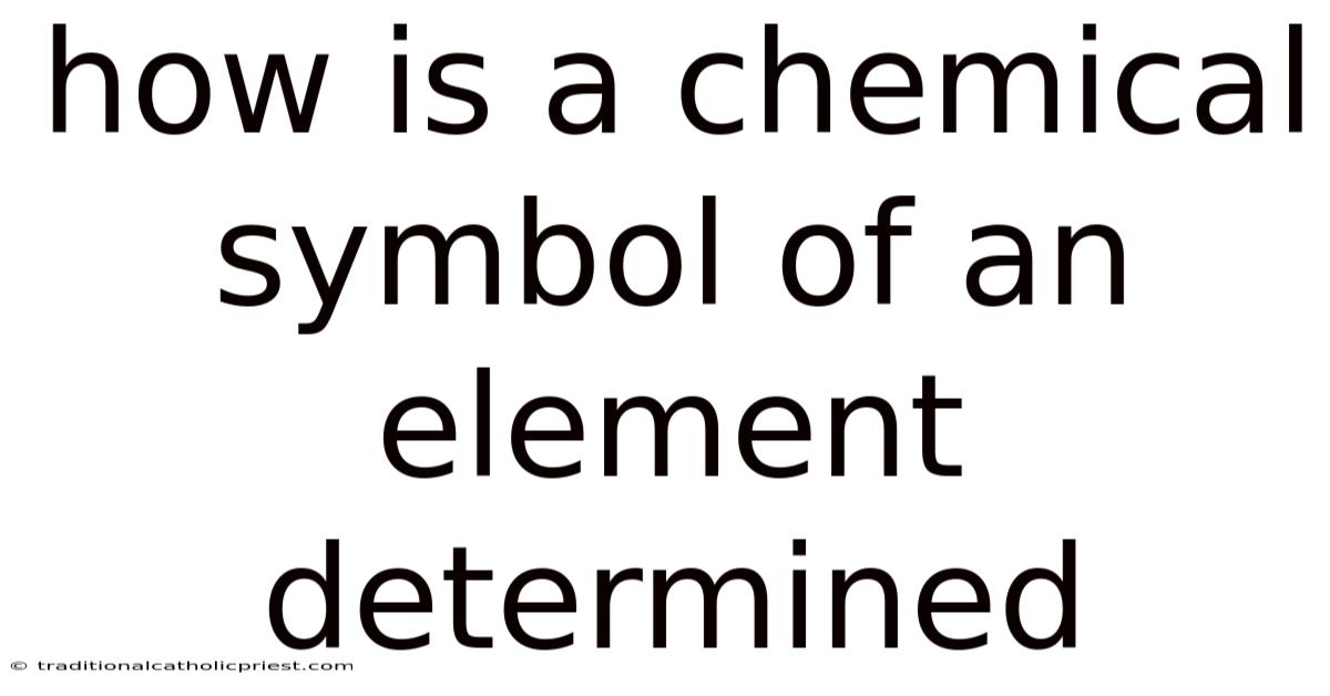 How Is A Chemical Symbol Of An Element Determined