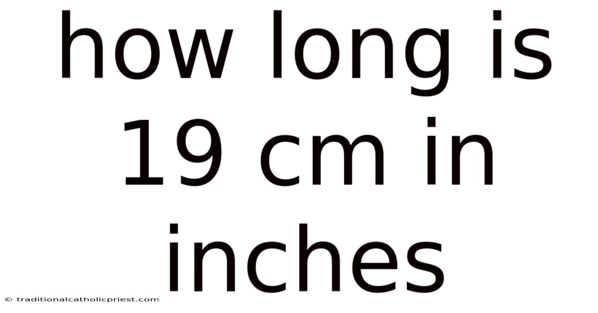 How Long Is 19 Cm In Inches