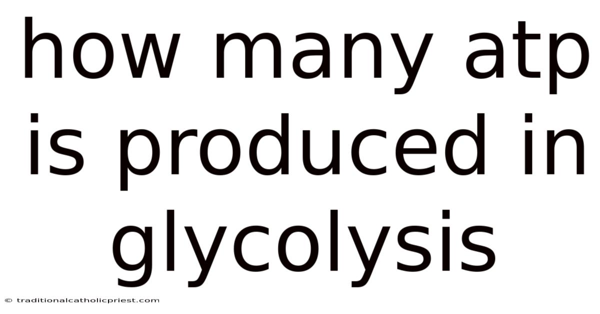 How Many Atp Is Produced In Glycolysis
